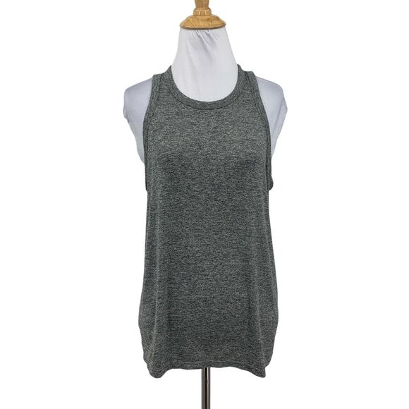 Fabletics Tank Top Women S Small Heather Grey Cutout Twist Back Sleeveless Shirt - Picture 1 of 12
